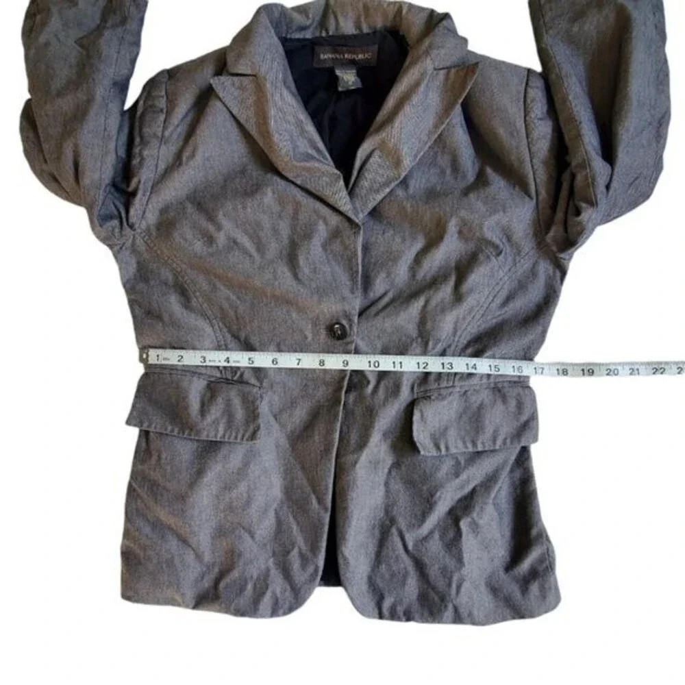 Banana Republic Gray 1 Button Blazer Jacket Size 10